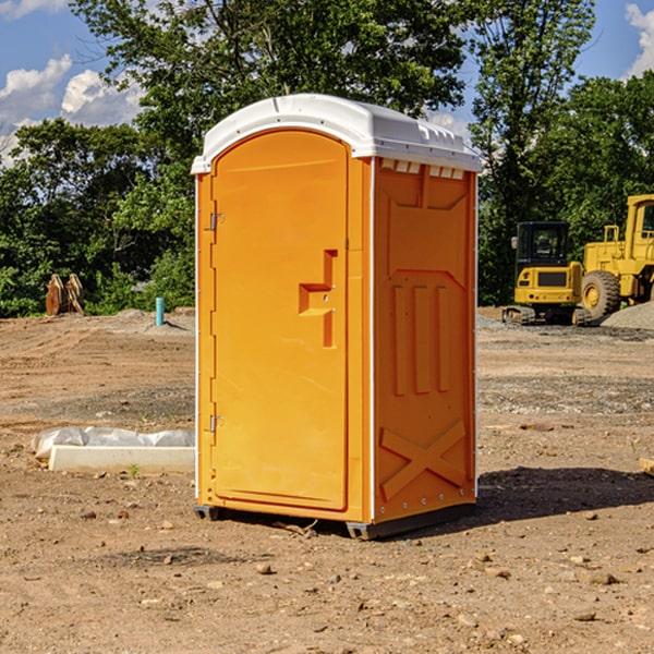 can i customize the exterior of the porta potties with my event logo or branding in West Union